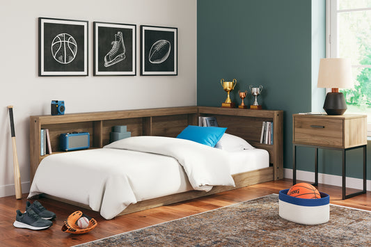 Cama con almacenaje y librería Deanlow