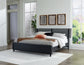Cama con paneles Danziar, cómoda y cómoda con espejo