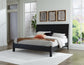Cama con paneles Danziar, cómoda y cómoda con espejo