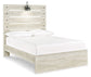 Cama con paneles Cambeck, cómoda con espejo y mesita de noche