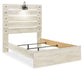 Cama con paneles Cambeck, cómoda con espejo y mesita de noche
