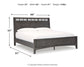 Cama Montillan con paneles, cómoda y cómoda con espejo