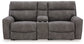 Loveseat seccional reclinable eléctrico de 3 piezas DuraPella de última generación con consola