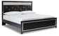 Cama de plataforma con paneles tapizados Kaydell