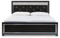 Cama de plataforma con paneles tapizados Kaydell
