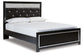 Cama de plataforma con paneles tapizados Kaydell