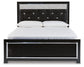 Cama de plataforma con paneles tapizados Kaydell