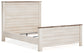 Cama Willowton con paneles, cómoda con espejo y mesita de noche