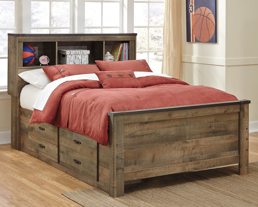 Cama-librería Trinell con almacenamiento en dos lados