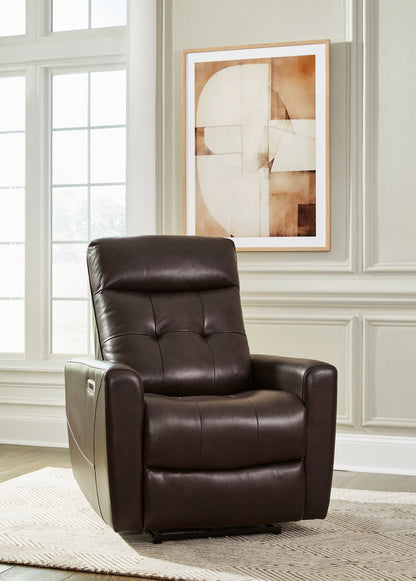 Sillón reclinable eléctrico Pisgham con reposacabezas ajustable
