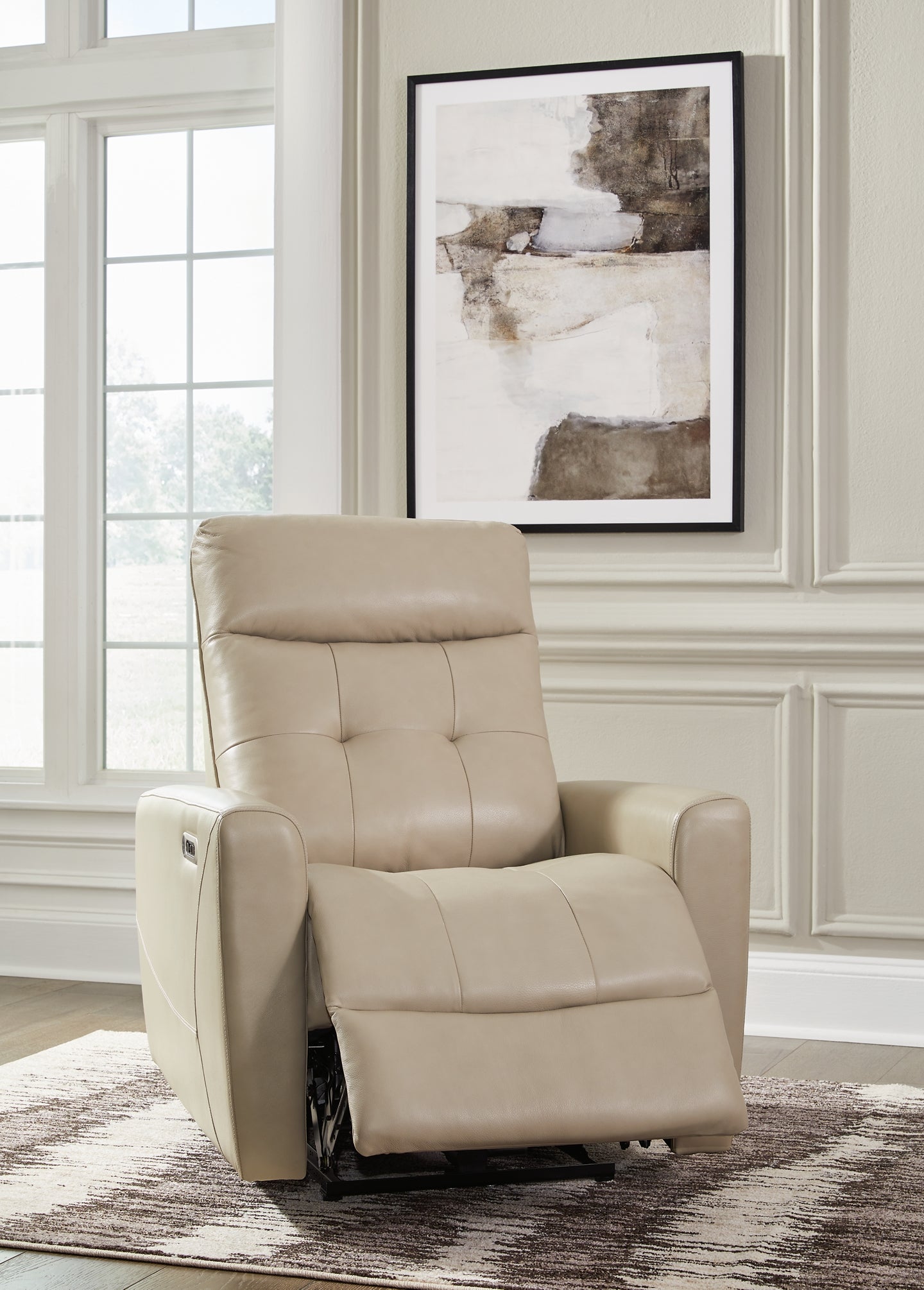Sillón reclinable eléctrico Pisgham con reposacabezas ajustable