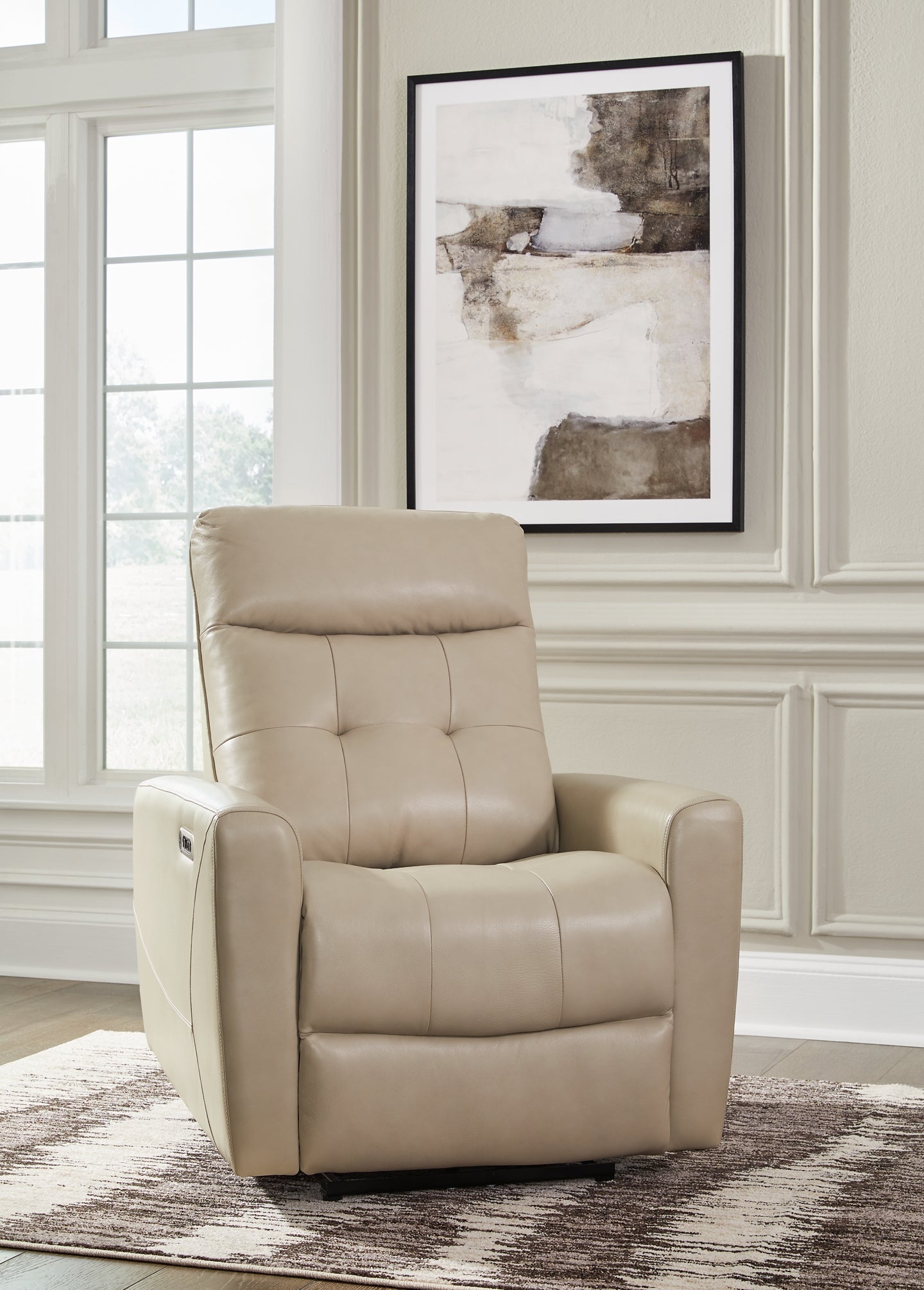 Sillón reclinable eléctrico Pisgham con reposacabezas ajustable