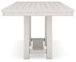 Mesa de comedor Robbinsdale de altura de mostrador y 8 taburetes