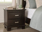 Cama Covetown California con paneles, tocador con espejo y mesita de noche