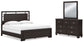 Cama con paneles Covetown y tocador con espejo