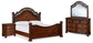 Cama con dosel Lavinton California con tocador con espejo y mesita de noche