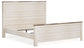 Cama Willowton con paneles, cómoda con espejo y mesita de noche