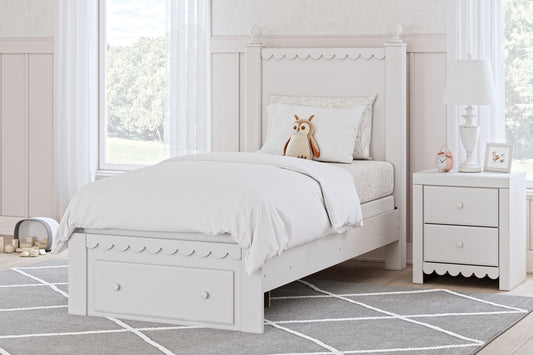Cama con almacenamiento y paneles Mollviney