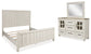 Cama Shaybrock California con paneles y tocador con espejo