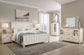 Cama Shaybrock California con paneles y tocador con espejo