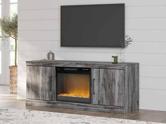 Mueble para TV Baystorm de 64" con chimenea eléctrica