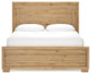 Cama con paneles California de Galliden y tocador con espejo