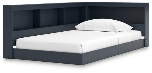 Cama con almacenaje y librería Simmenfort