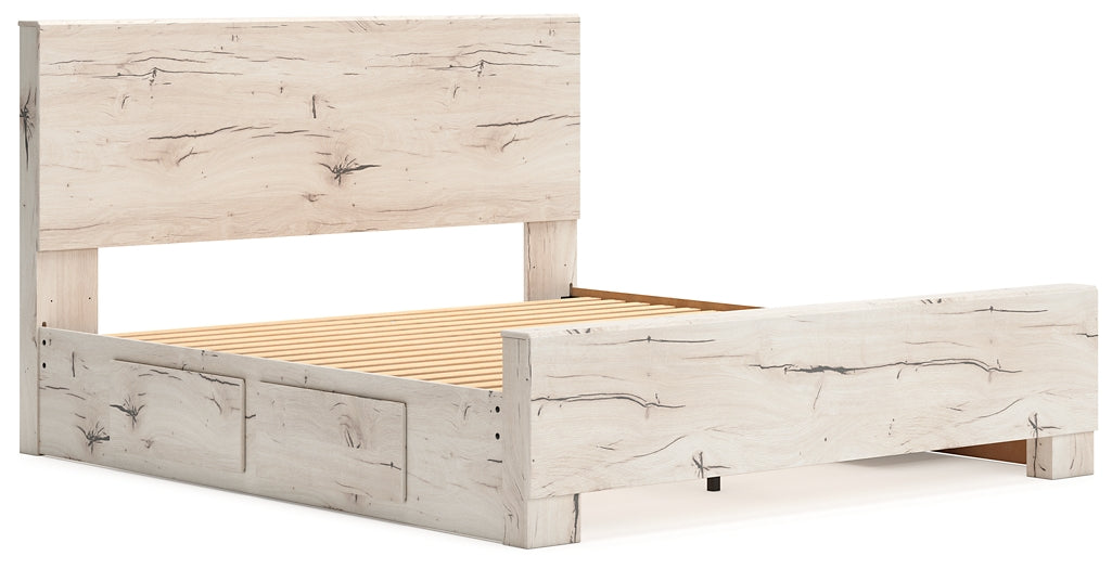 Cama con paneles Lawroy y almacenamiento