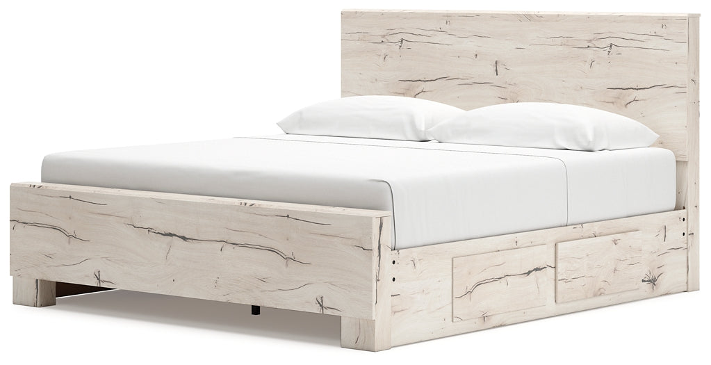 Cama con paneles Lawroy y almacenamiento