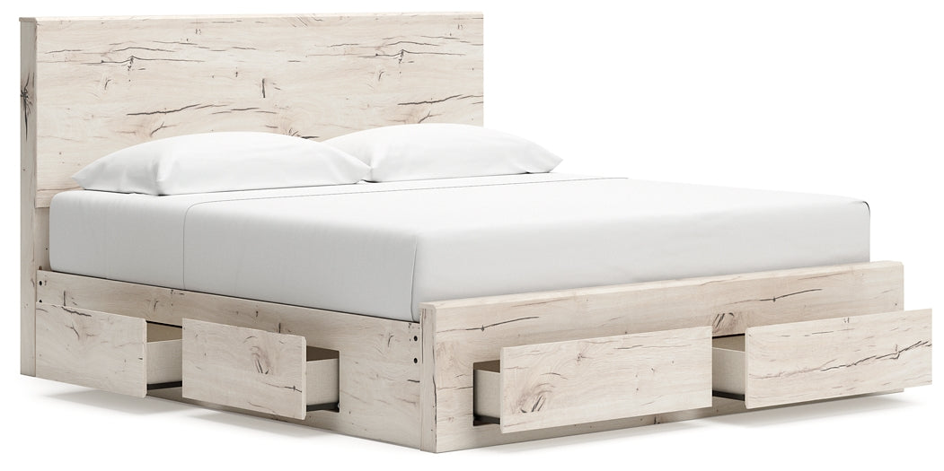 Cama con almacenamiento y paneles Lawroy
