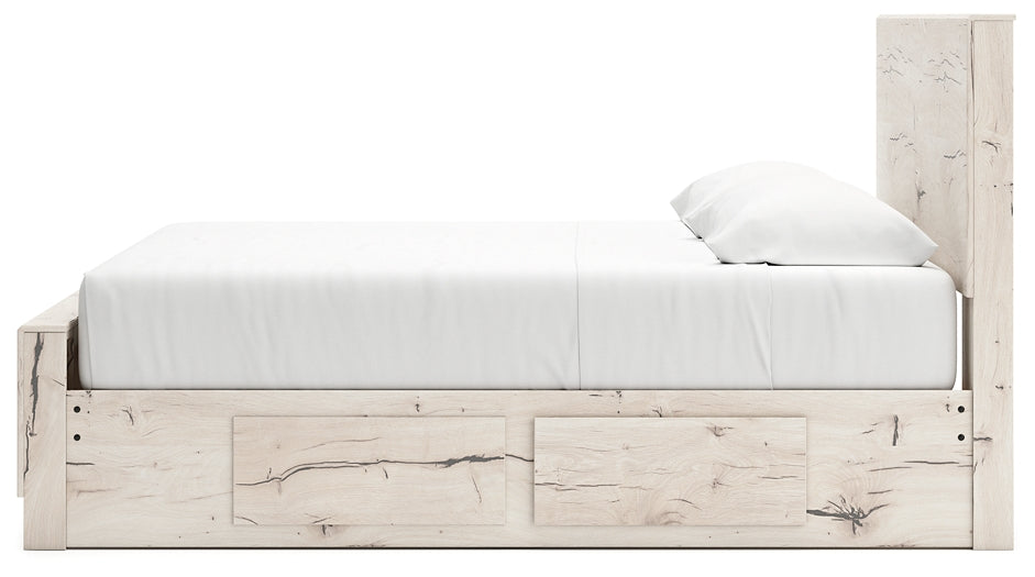Cama con paneles Lawroy y almacenamiento