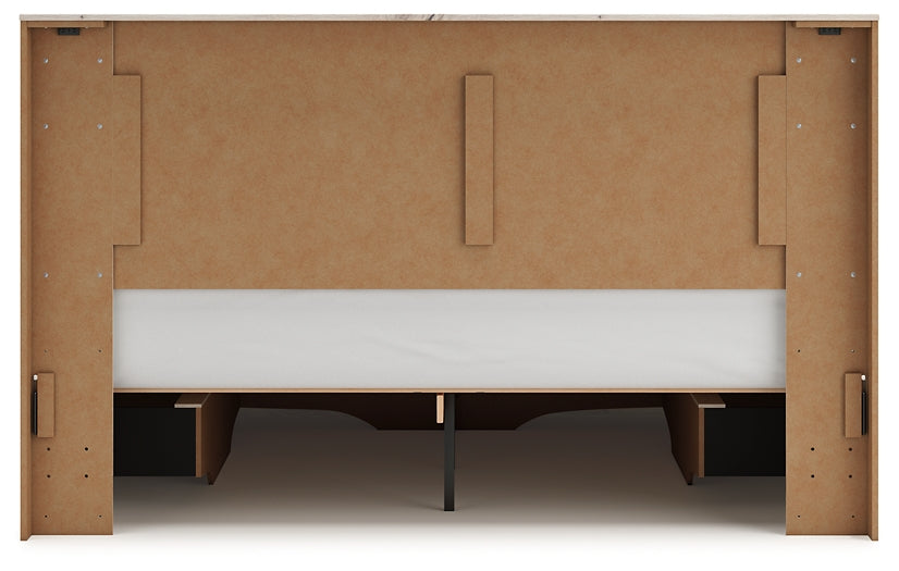 Cama con almacenamiento y paneles Lawroy