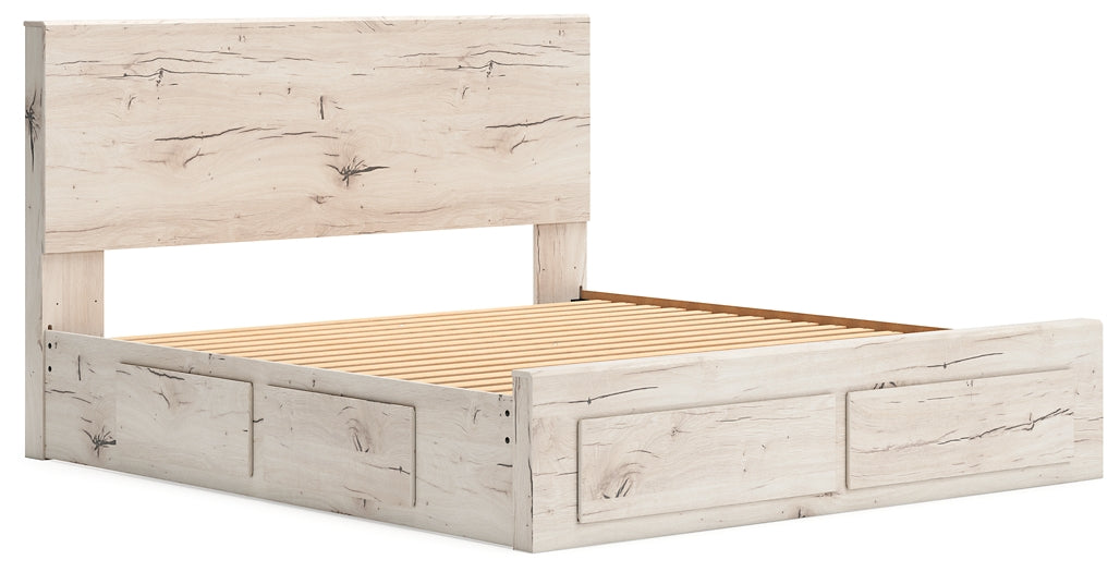 Cama con almacenamiento y paneles Lawroy