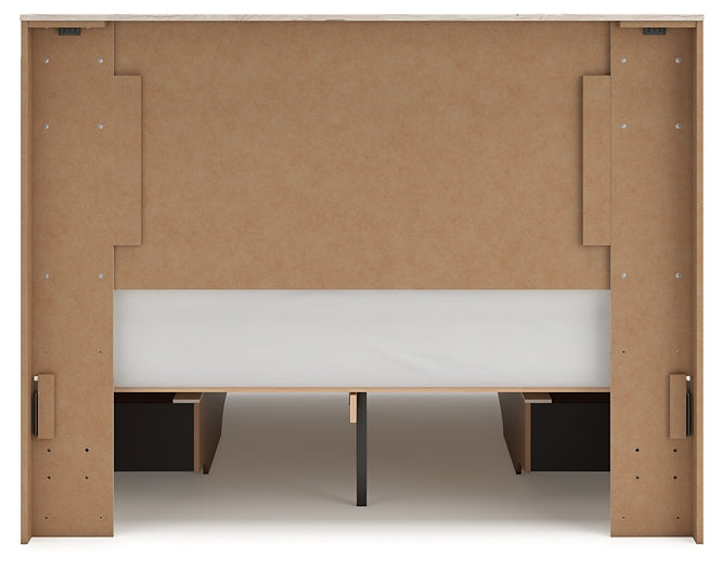 Cama con paneles Lawroy y almacenamiento