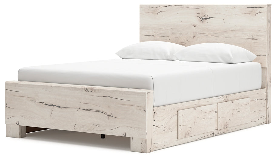 Cama con paneles Lawroy y almacenamiento