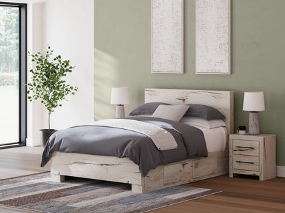 Cama con paneles Lawroy y almacenamiento
