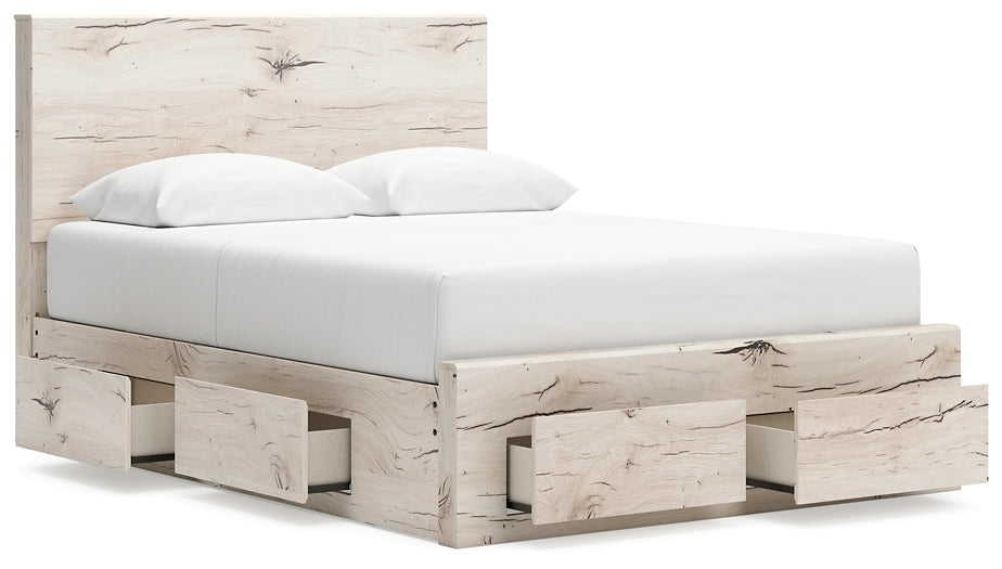 Cama con almacenamiento y paneles Lawroy