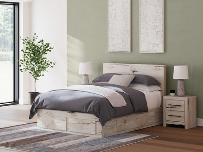 Cama con almacenamiento y paneles Lawroy