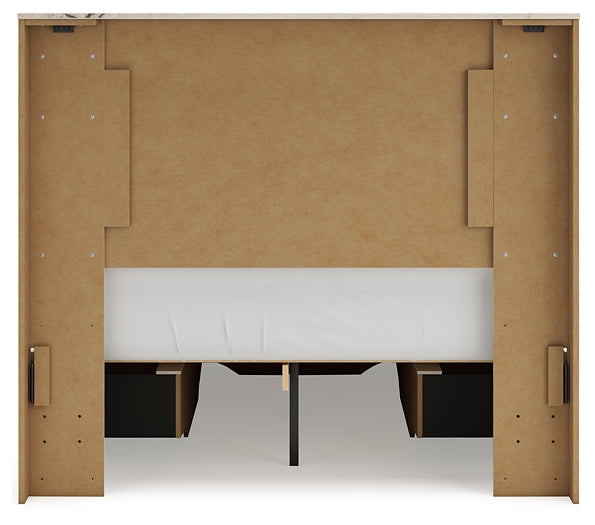 Cama con almacenamiento y paneles Lawroy