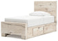 Cama con paneles Lawroy y almacenamiento