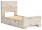 Cama con paneles Lawroy y almacenamiento