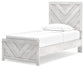 Cama con paneles Cayboni y tocador con espejo
