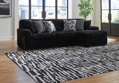 Sofá seccional de dos piezas con chaise longue Midnight-Madness