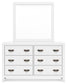 Binterglen  Panel Bed With Mirrored Dresser And Chest