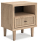 Cielden  Upholstered Panel Bed With Mirrored Dresser And Nightstand