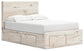 Cama con almacenamiento y tocador con espejo Lawroy