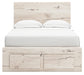 Cama con almacenamiento y tocador con espejo Lawroy