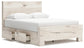 Cama con paneles Lawroy y tocador con espejo