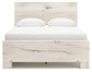Cama con paneles Lawroy y tocador con espejo