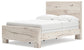 Cama con paneles Lawroy y tocador con espejo